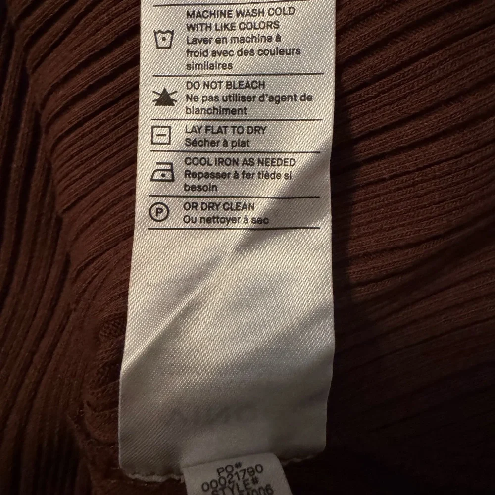 NWT Vince Brown Ribbed Midi Dress - Picture 6 of 7